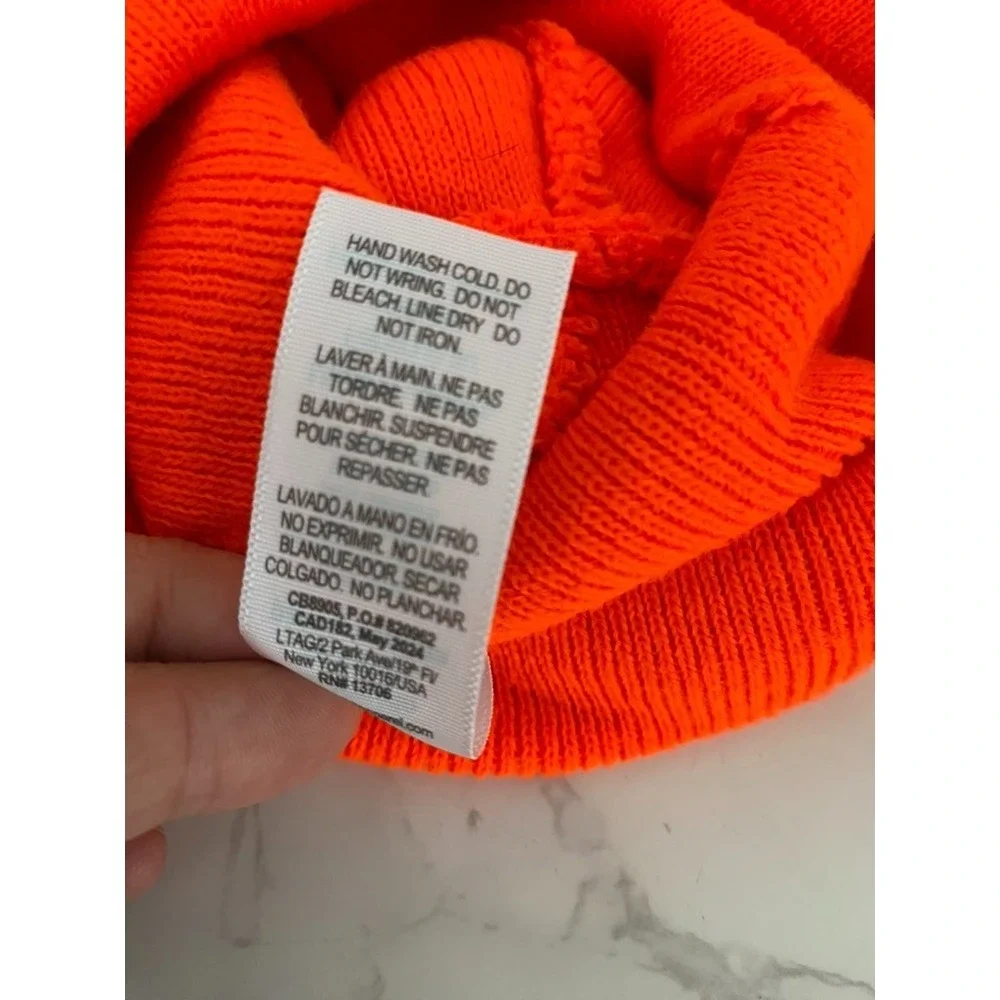 Carhartt Youth Kids Beanie Winter Hat Bright Orange Made In USA
